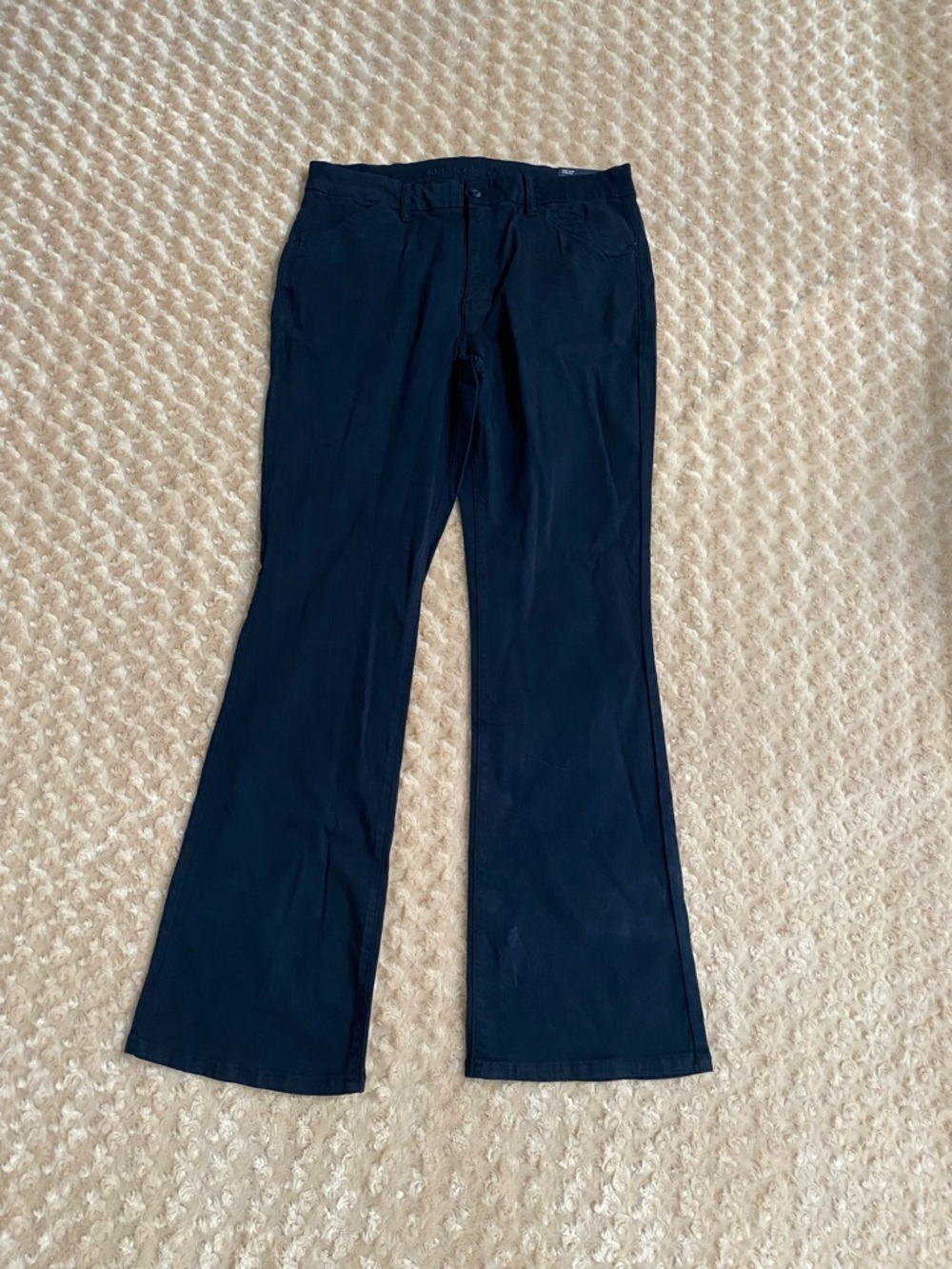 American Eagle Curvy Kick Boot High-Rise pants in a dark navy 33W 16 long New - Picture 4 of 9